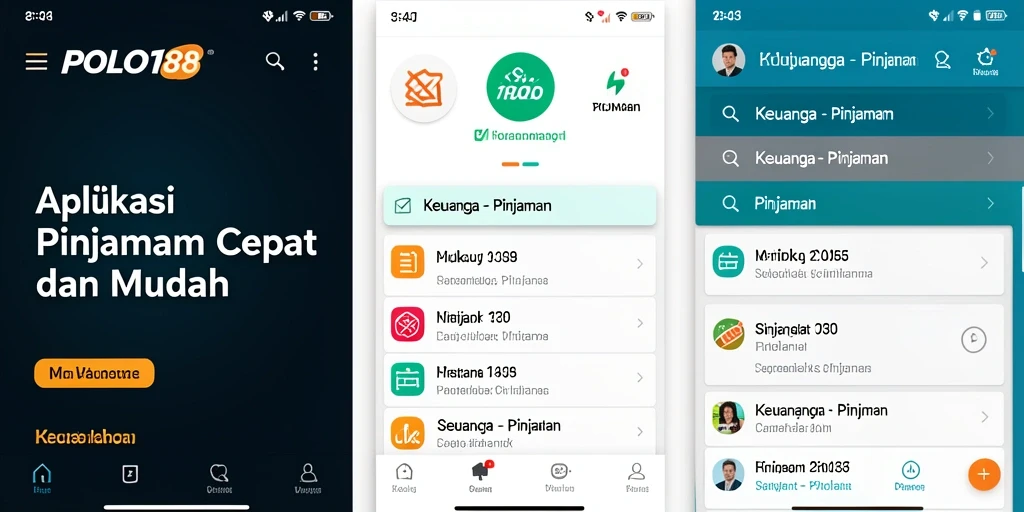 Antarmuka aplikasi POLO188 yang sederhana dan intuitif untuk pengajuan pinjaman.