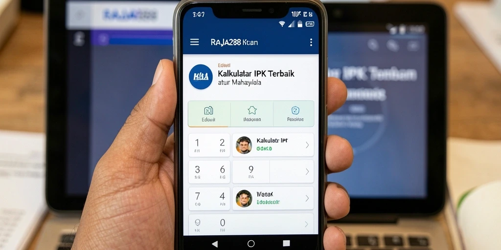 Tampilan antarmuka Kalkulator IPK RAJA288 yang sederhana dan mudah digunakan.