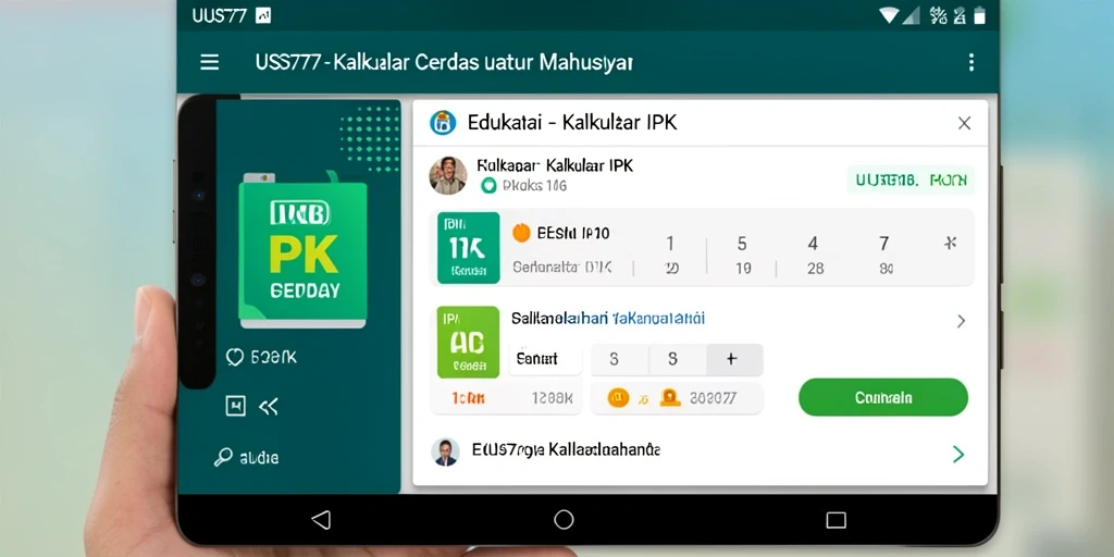 Tampilan antarmuka pengguna UUS777 untuk Kalkulator IPK yang sederhana dan efektif.